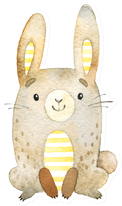 Sticker That Kick Ass Watercolor Bunny - Kick-ass (800x800), Png Download