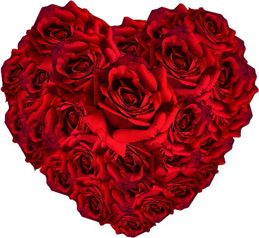 Download Red Roses Heart Png - Heart Made Of Roses - HD Transparent PNG ...
