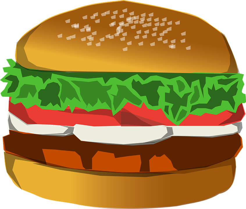Carking Clipart Grilled Chicken Sandwich - Burger Clip Art (480x408), Png Download