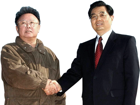 Kim Jong Il And Hu Jintao - President Kim Jong Il (500x377), Png Download