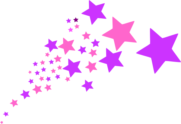 Shooting Star Clipart Purple - Stars Clipart (600x412), Png Download
