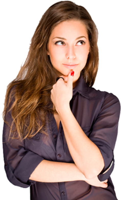 Thinking Woman Png Free Download - Thinking Woman Png (600x818), Png Download