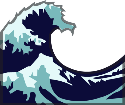 Download Water Wave Emoji Image In Png - Wave Emoji (480x404), Png Download