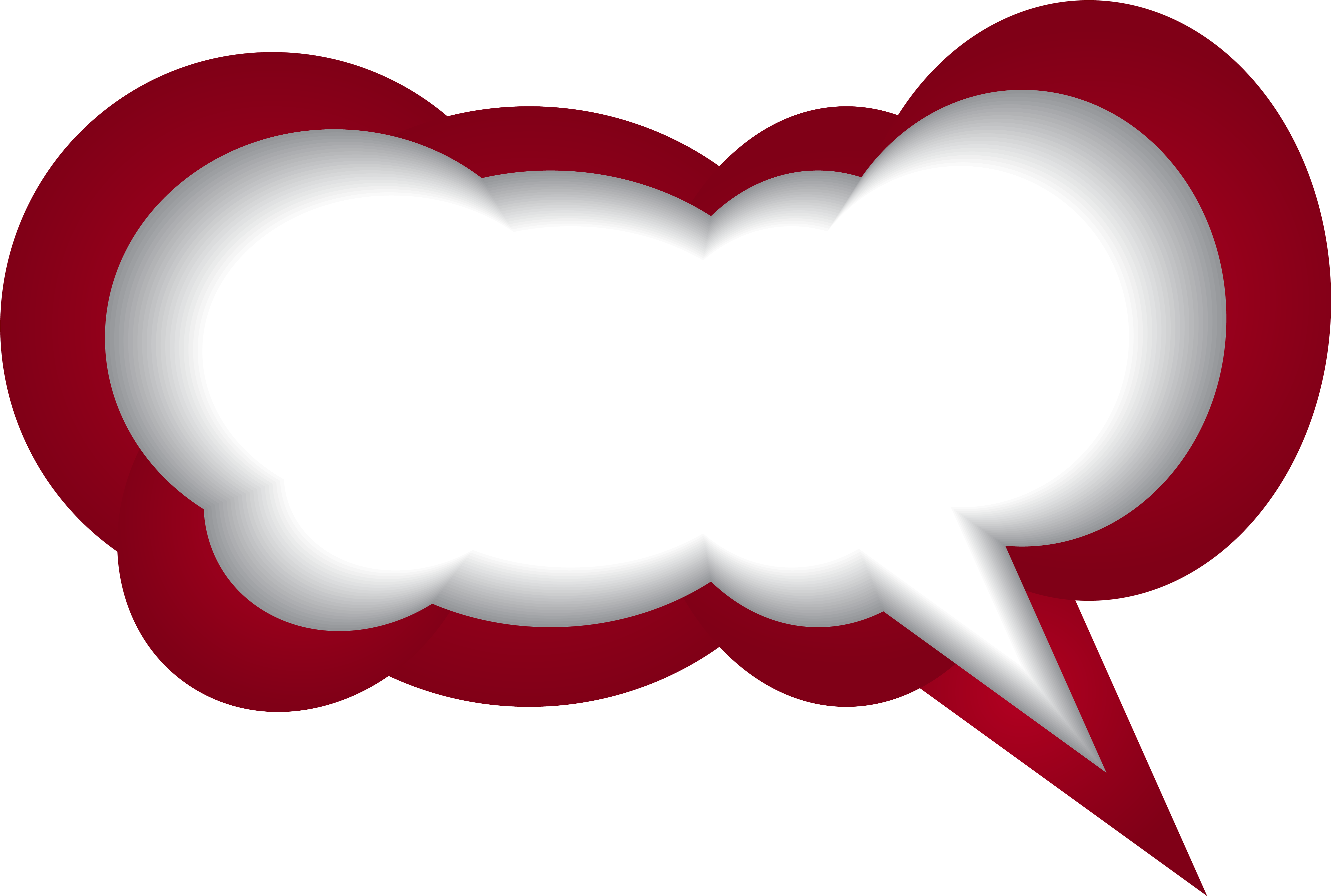 Clip Royalty Free Download Speech Red White Png Clip - Transparent Background Speech Bubble (5481x3692), Png Download