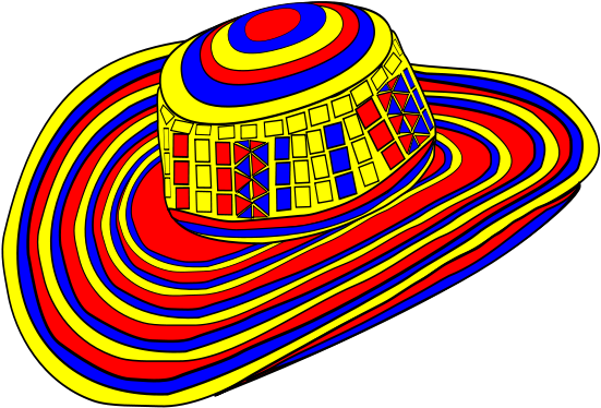 Flag Of Colombia Sombrero Vueltiao Colombian Cuisine - Colombia Clip Art (501x340), Png Download