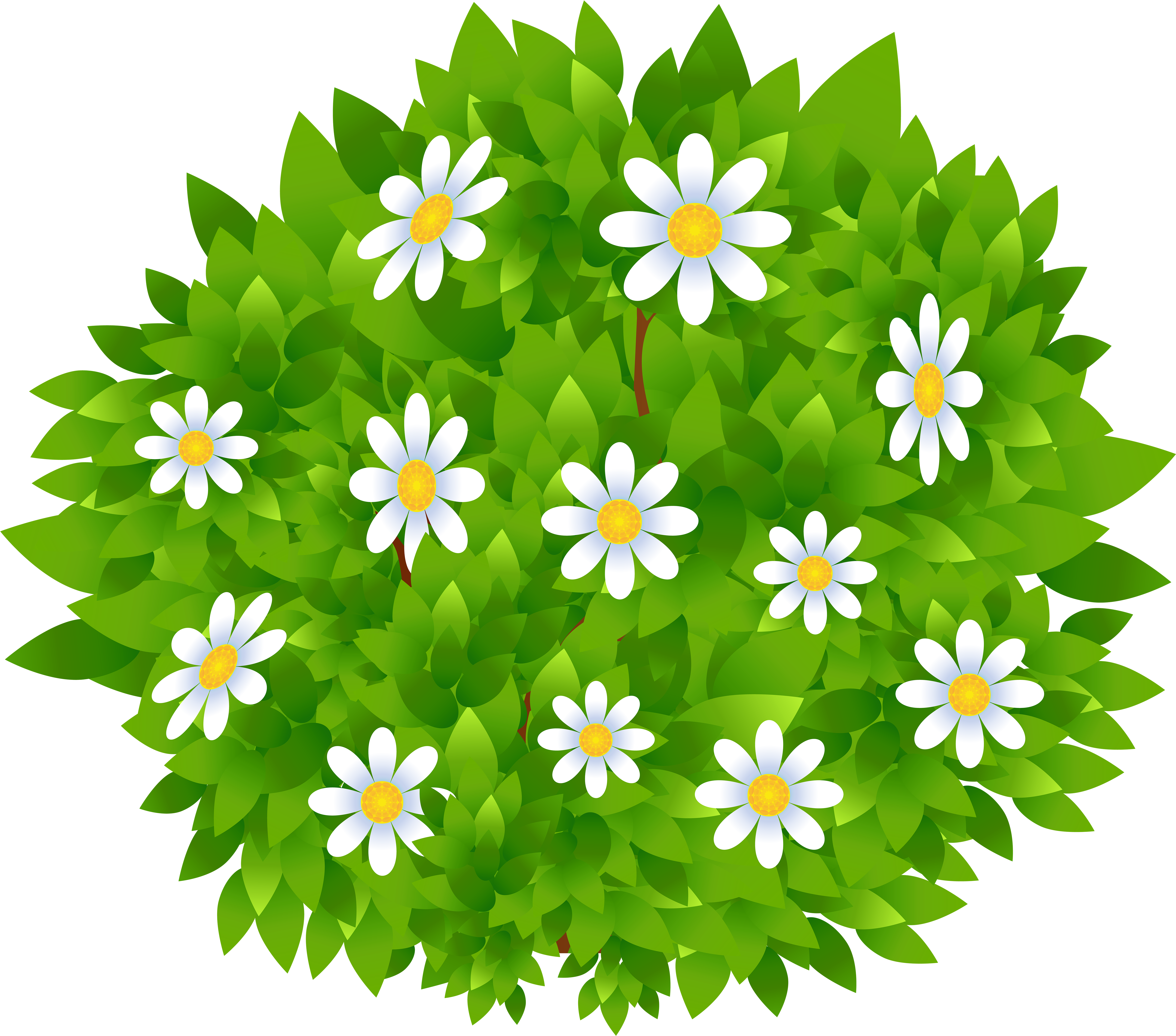 Flower Clipart Bush - Bush Clipart (6000x5285), Png Download