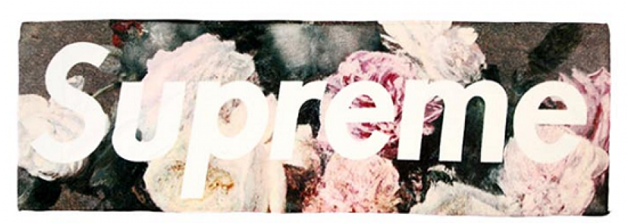 Supreme Sticker With Roses (750x750), Png Download