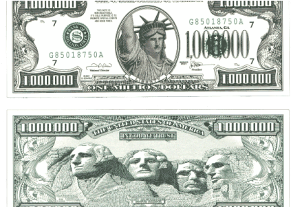 Bill Vector Five Dollar - One Million Dollars (450x300), Png Download