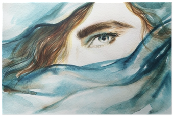 Fashion Illustration - Watercolor Abstract Face (400x400), Png Download