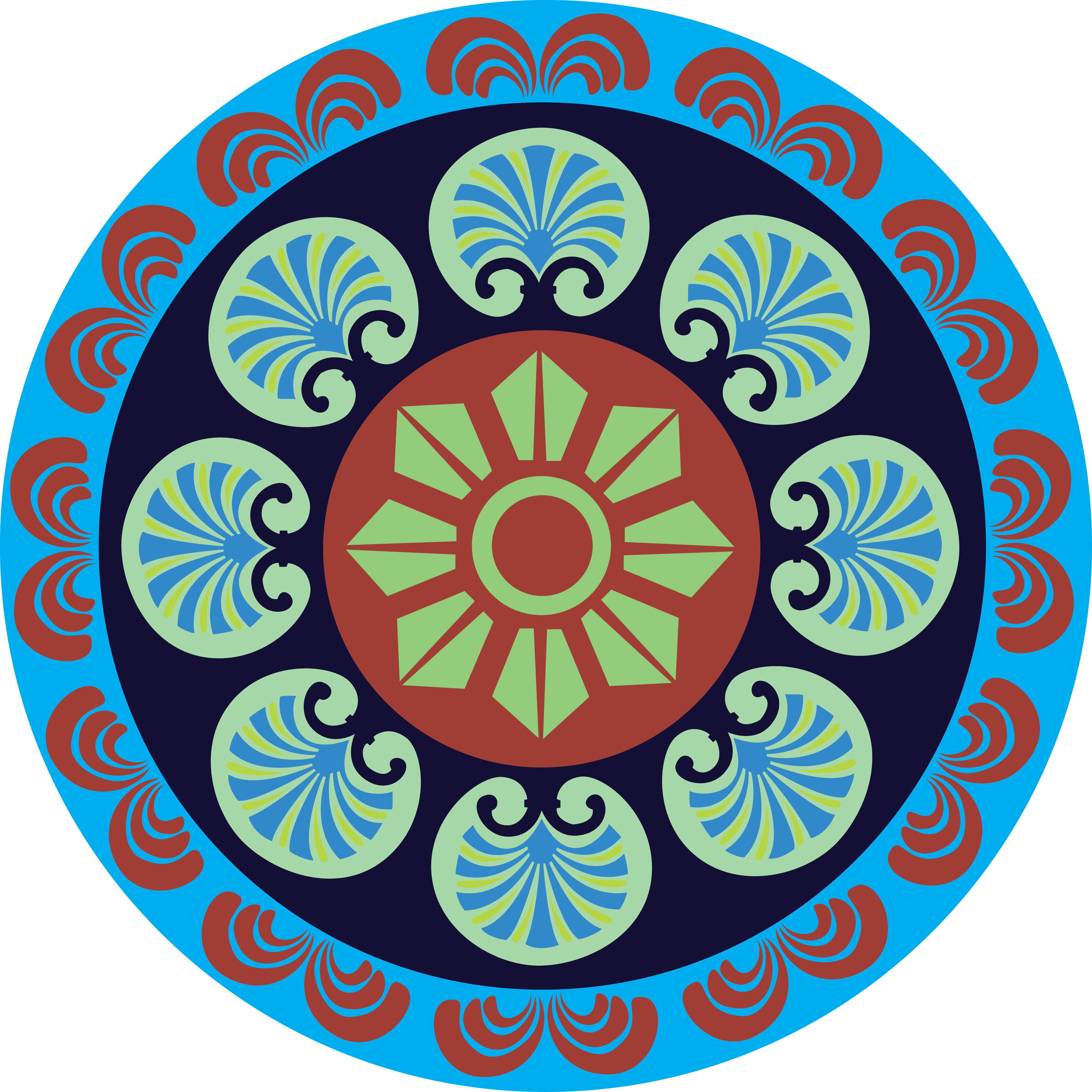 Png Coloured - Rangoli (4027x4027), Png Download