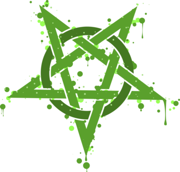 Pentagram Satanism Sigil Of Baphomet Pentacle Wicca - Satanic Birthday (356x340), Png Download