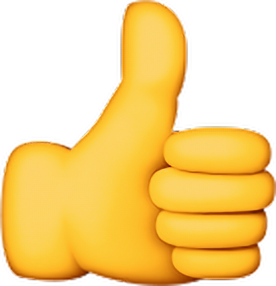 Ok Thumbsup Good Emoji Yellow Fine Emojisticker Yes - Gold Thumbs Up Emoji (548x568), Png Download