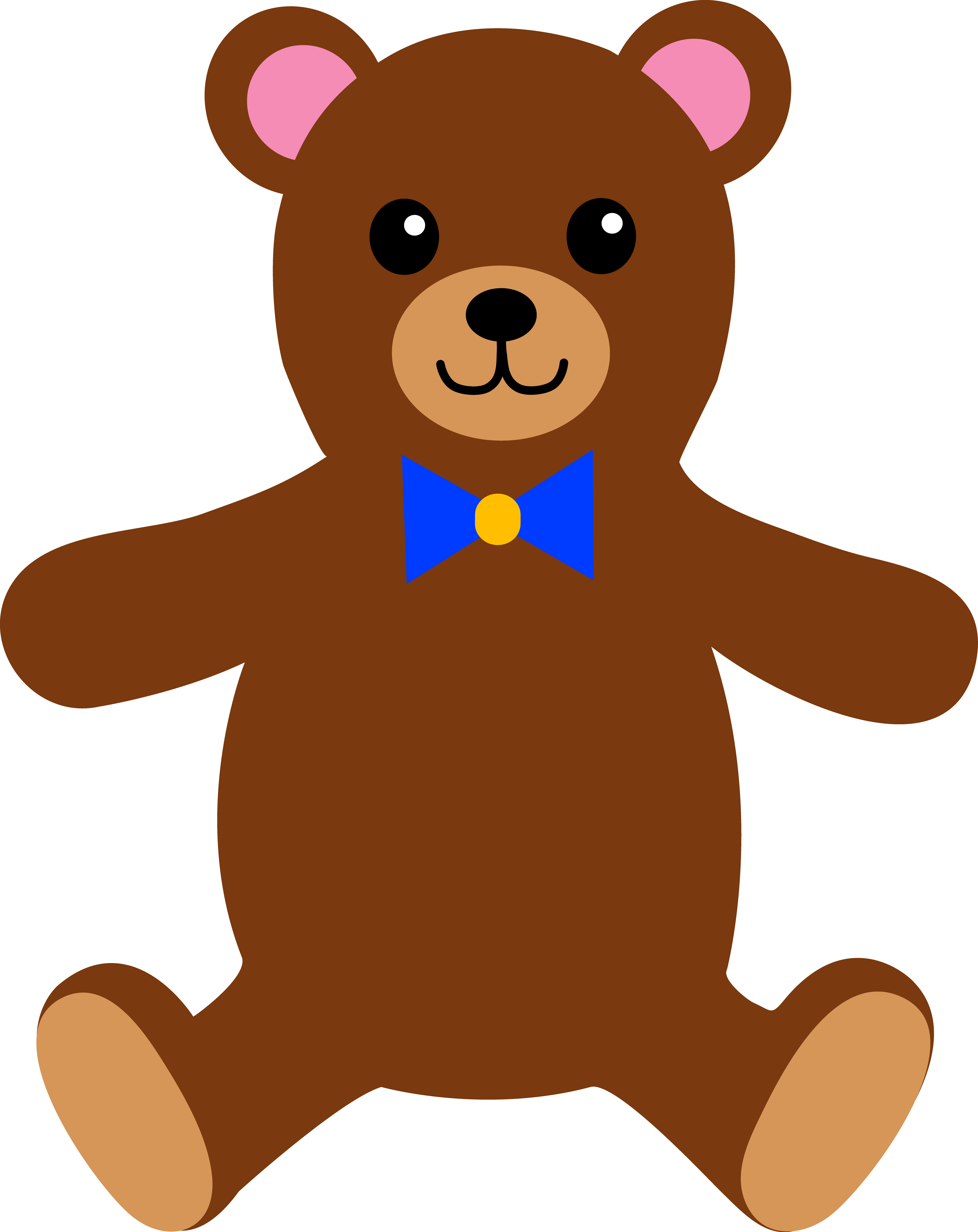 Bears Images Free - Brown Teddy Bear Clipart (4768x6008), Png Download