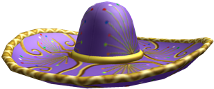 Purple Fiesta Sombrero - Costume Hat (420x420), Png Download