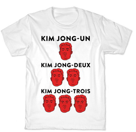 Kim Jong Un, Kim Jong Deux, Kim Jong Trois Kids T - Kim Jong Un Merch (484x484), Png Download