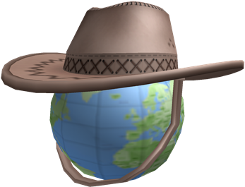 Earth Day Cowboy - Earth With Cowboy Hat (420x420), Png Download