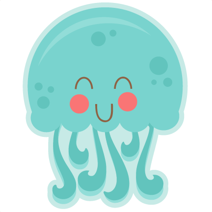 Png Free Stock Happy Jellyfish Svg Cutting Files For - Cute Sea Animal Clipart (432x432), Png Download