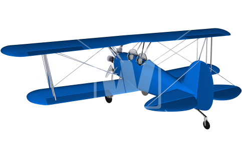 Blue Vintage Plane Png - Airplane (550x366), Png Download