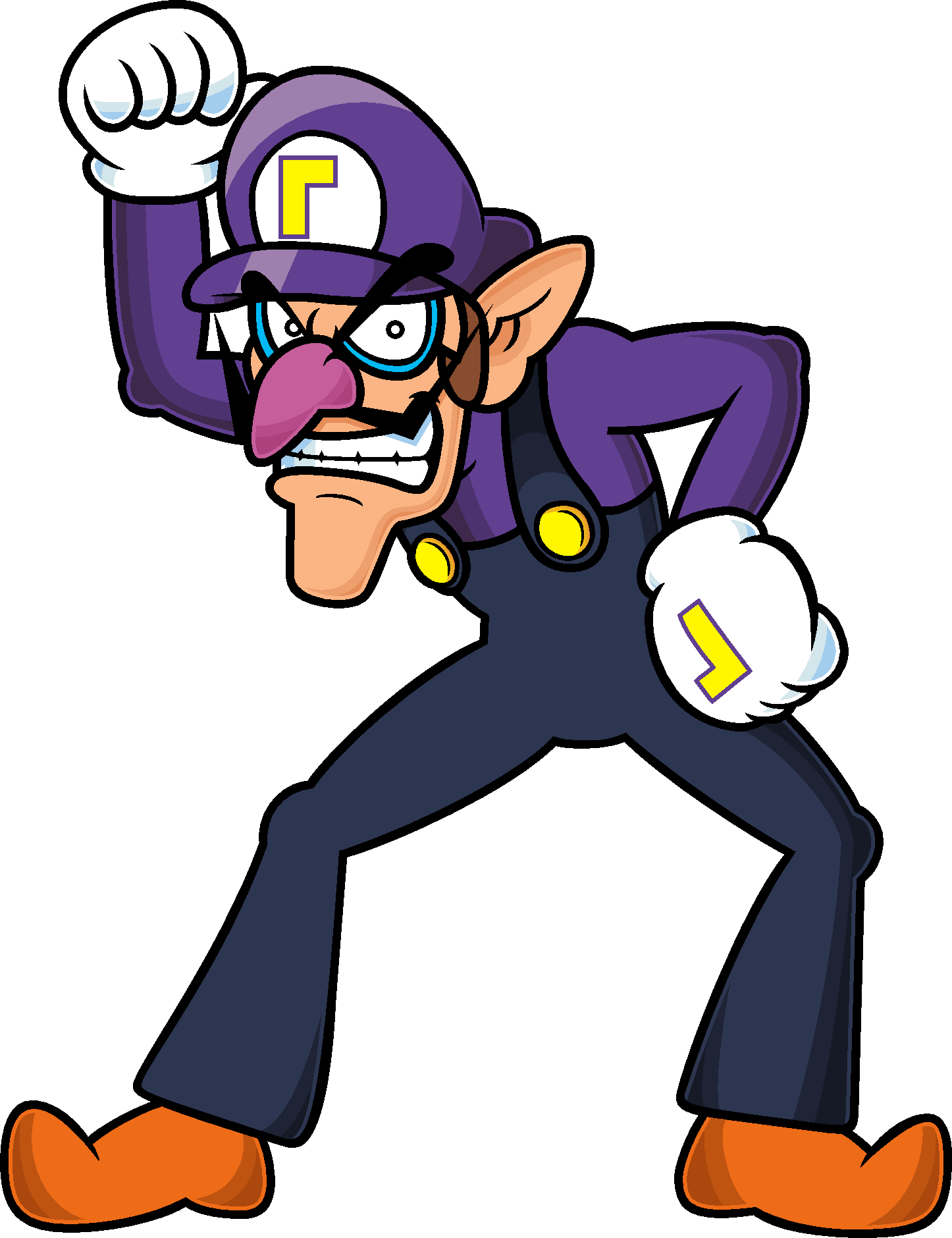 Waluigi - Waluigi Artwork (1446x1880), Png Download
