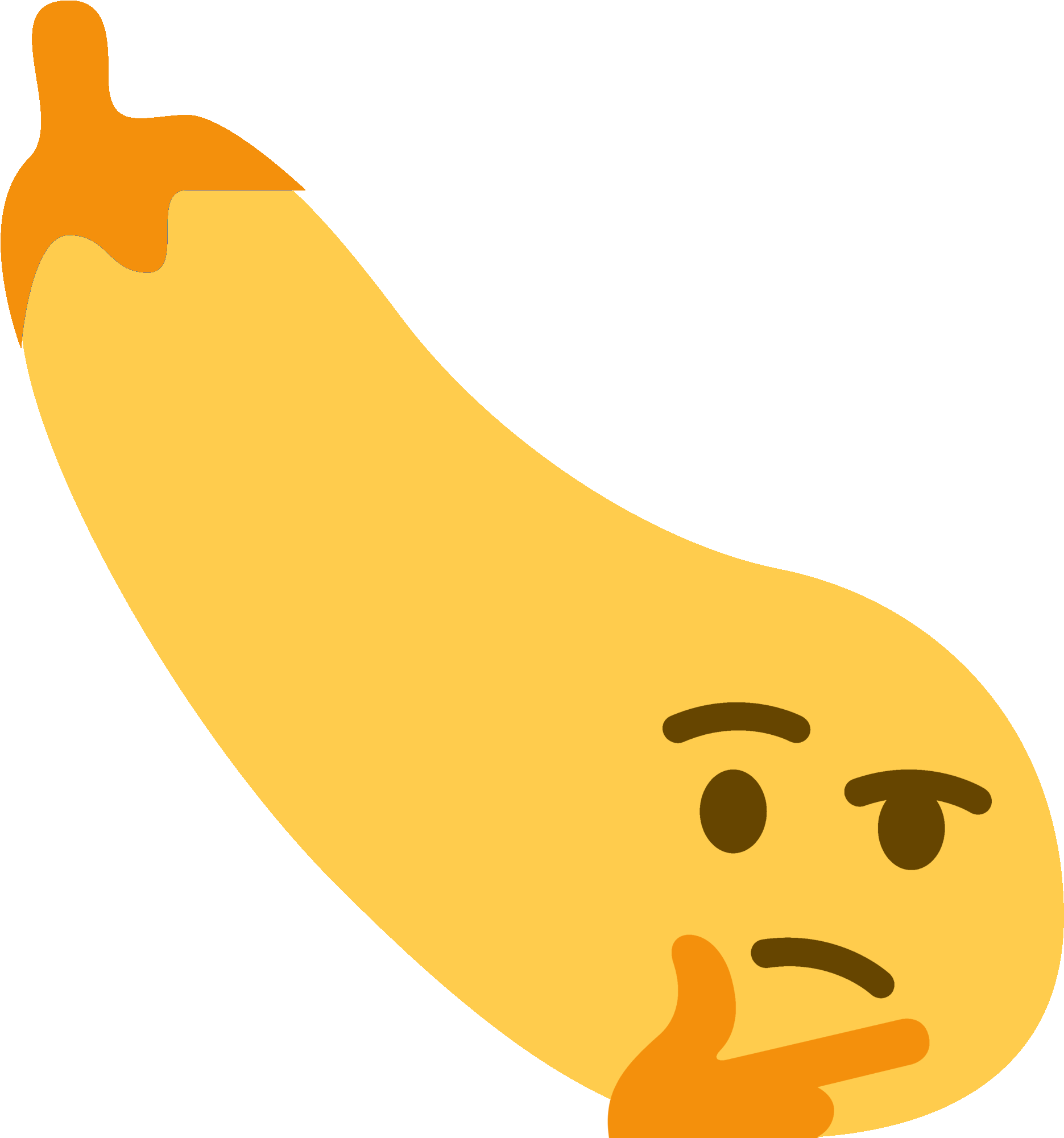 Png Eggplant Emoji - Thinking Eggplant Emoji (2000x2000), Png Download