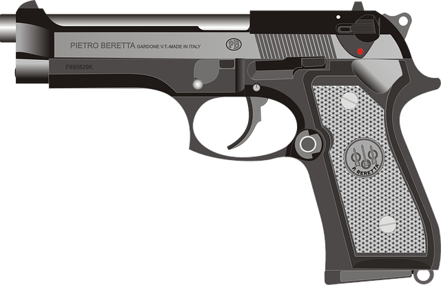 Adult Content Safesearch Beretta Pistol Gun Handgun - Beretta M9 Vector (526x340), Png Download