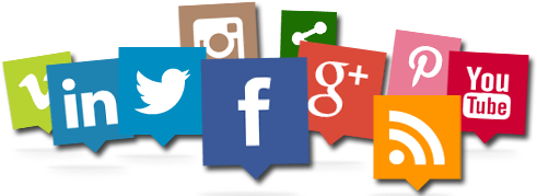 Facebook Twitter Pinterest Instagram Linkedin Snapchat (800x200), Png Download