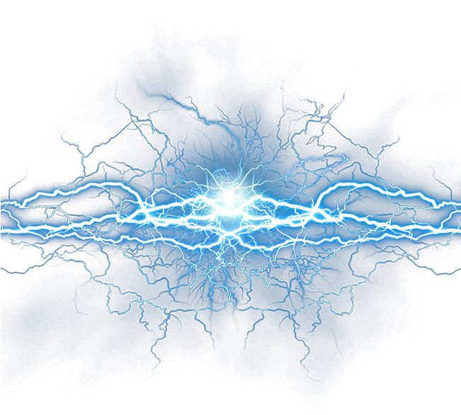 Lightning Png Transparent Image - Rayo Azul Png (650x650), Png Download