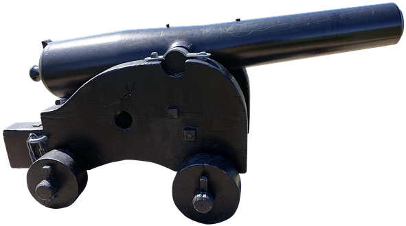 Gun, Wood, Denmark, Old, Masked - ปืน ใหญ่ Png (610x340), Png Download