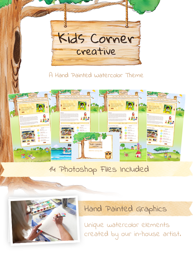 Kids Corner Creative Website Template - Creative Kids Corner (616x807), Png Download