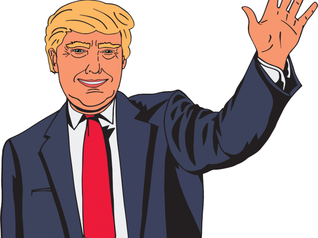 Donald Trump Png Transparent Images - Donald Trump Drawing Cartoon (640x480), Png Download