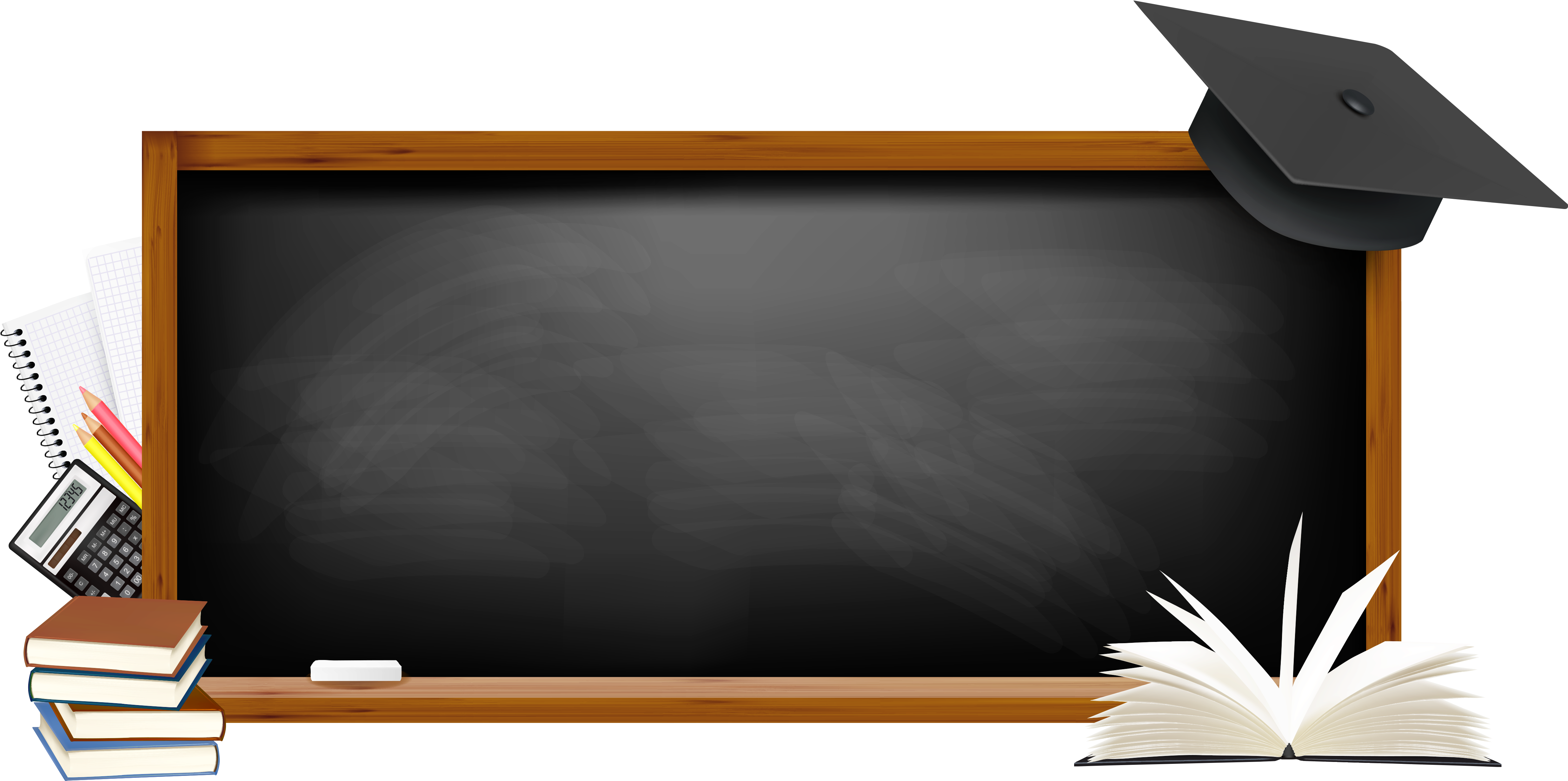 Visit - School Chalkboard Clipart Png (5180x2700), Png Download