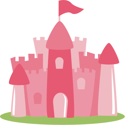 Large Princess Castle 2 - Princess Castle Clipart Png (421x419), Png Download