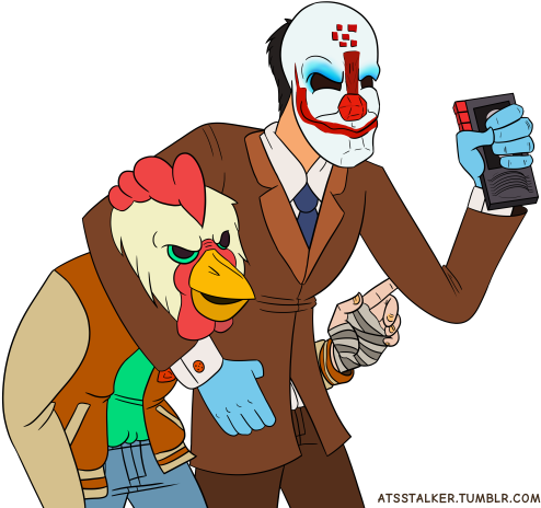 Jacket/quotes - Payday 2 Jacket And Sokol (500x469), Png Download