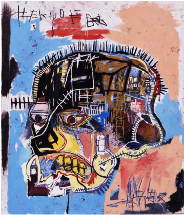 Basquiat, Untitled - Jean-michel Basquiat Untitled (skull) 1981 Modern Art (1024x464), Png Download