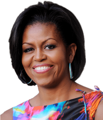 Michelle Obama Smiling Png - Michelle Obama Fake Eye (340x408), Png Download