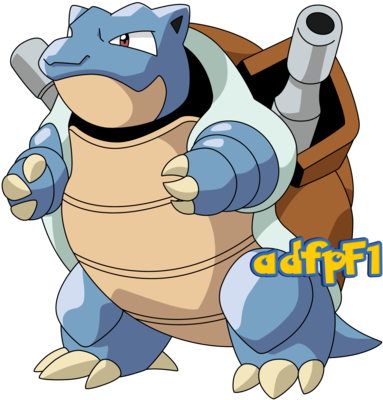 Blastoise By Adfpf1 - 009 Blastoise (400x414), Png Download