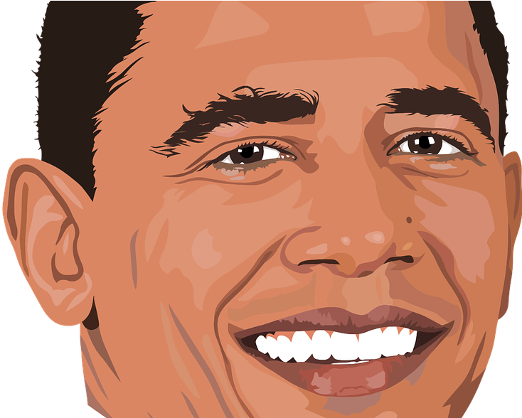 Barack Obama 1299586 1280 - Obama Cartoon Png (881x587), Png Download