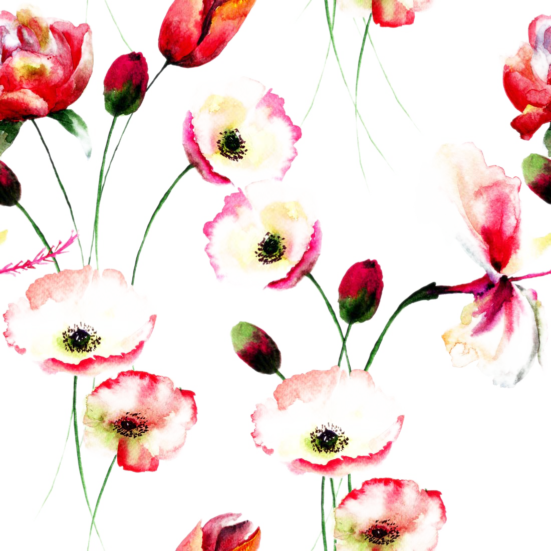 Flowers Watercolor Painting Floral Design Background - Good Things Come To Those Who Wait Better Things Come (1100x1100), Png Download