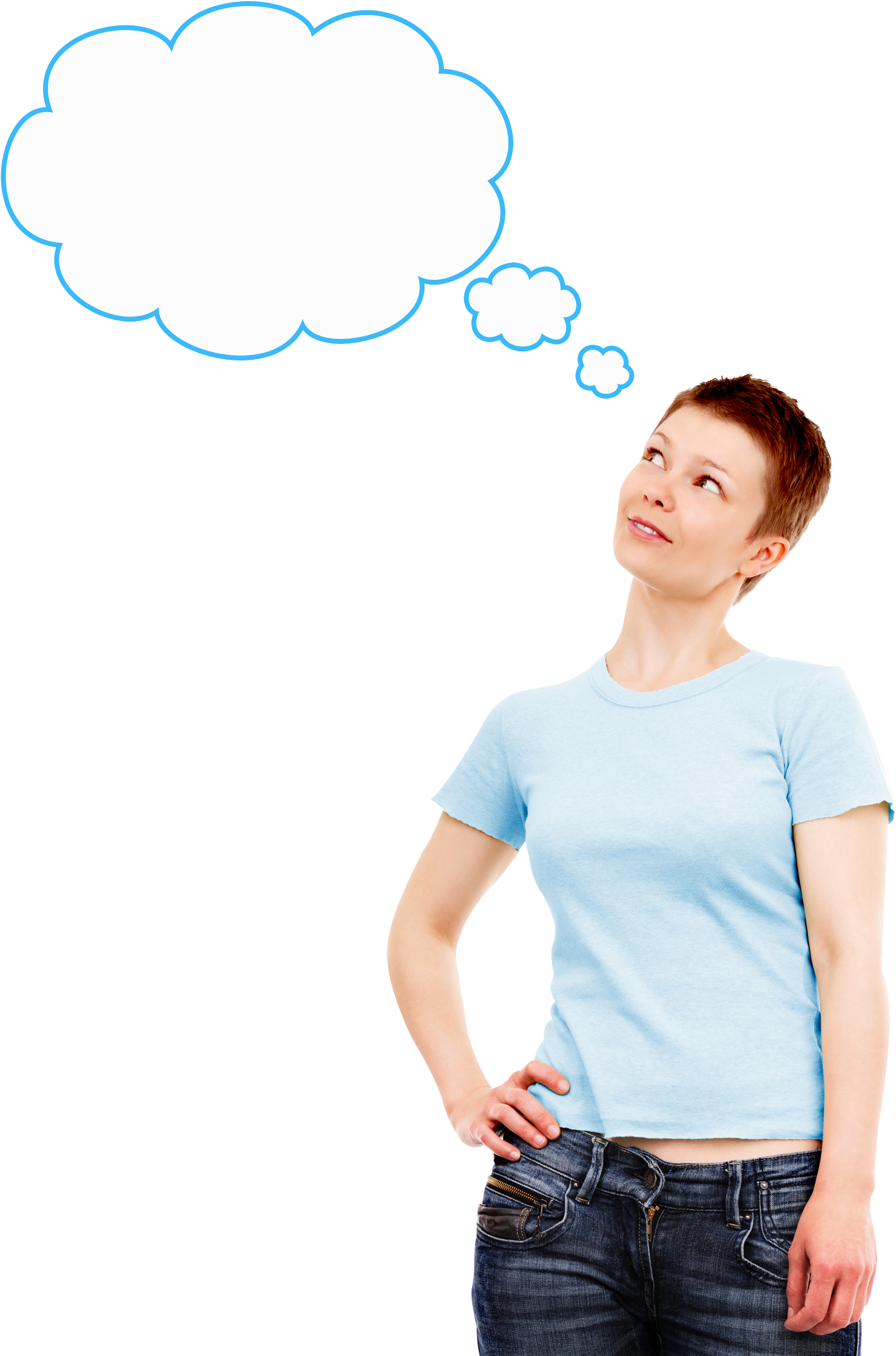Thinking Woman Png Transparent Picture - They're Off To School, Now (1645x2317), Png Download