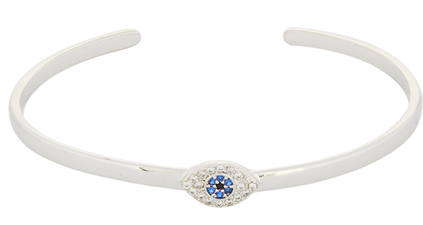Blue Stone Evil Eye Bracelet Silver Me N U - Me.n.u (640x640), Png Download