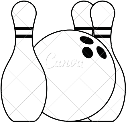 Png Royalty Free Library Bowling Drawing - Bowling Pin (550x550), Png Download
