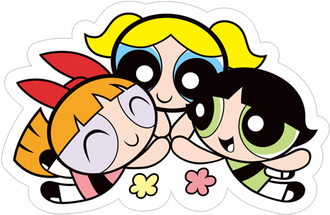 Viber Sticker «the Powerpuff Girls» - Powerpuff Sticker Png (490x317), Png Download