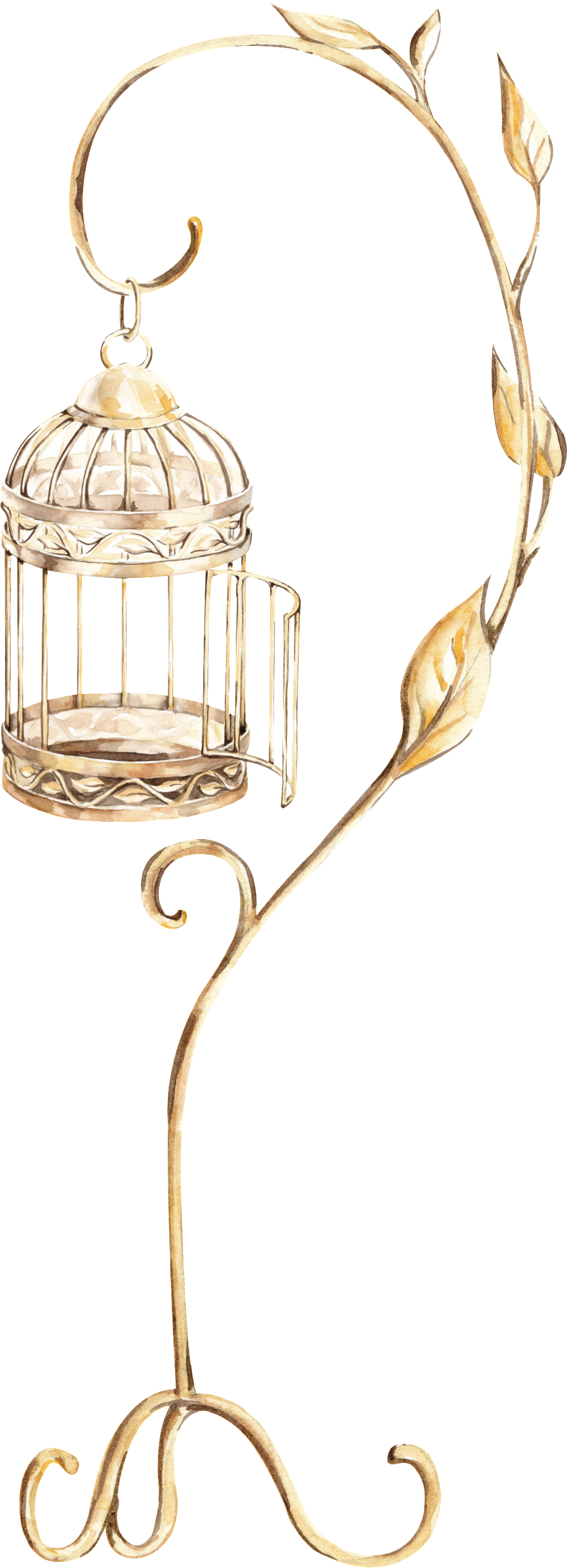 European Bird Cage Transparent - Cage (1024x2833), Png Download