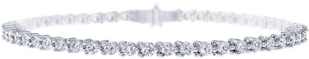 Round Brilliant Diamond Straightline Bracelet - Diamond Straight Line Bracelet (760x500), Png Download