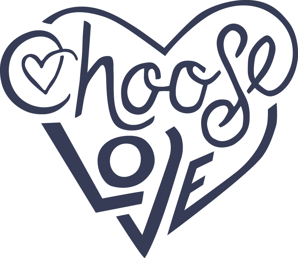 Choose Love Heart Footprint - Choose Love (1000x867), Png Download