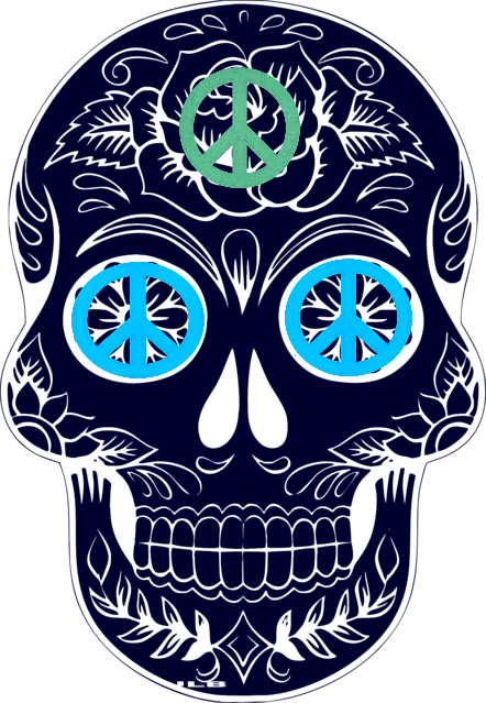 Sugar Skulls - Sugar Skull Black And White (442x639), Png Download