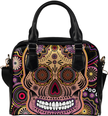 Candy Sugar Skull Shoulder Handbag - Custom Handbags (500x500), Png Download