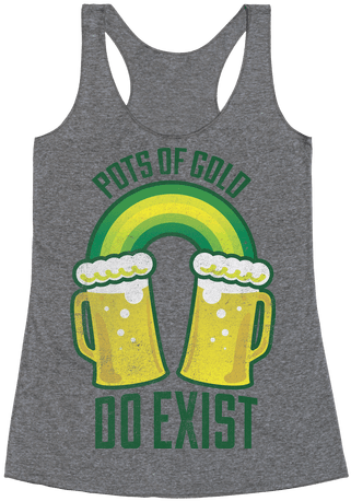 Pots Of Gold Racerback Tank Top - I D Rather Be Sleeping Shirt (484x484), Png Download