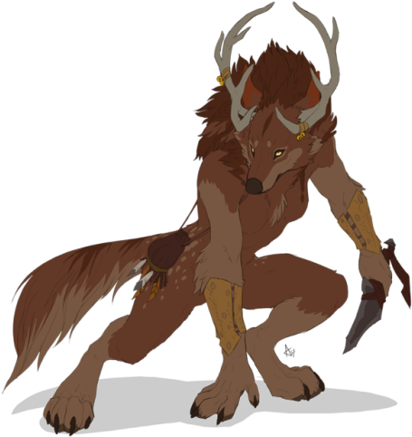 Werewolf Draw - Werewolf David Camp Camp (500x516), Png Download