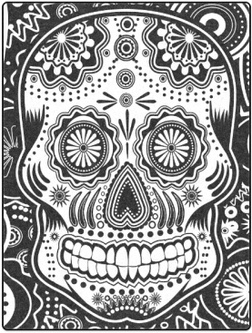 Sugar Skull Blanket 50"x60" - Coque Pour Sony Xperia Z3 - Sugar Skull, Black And (500x500), Png Download
